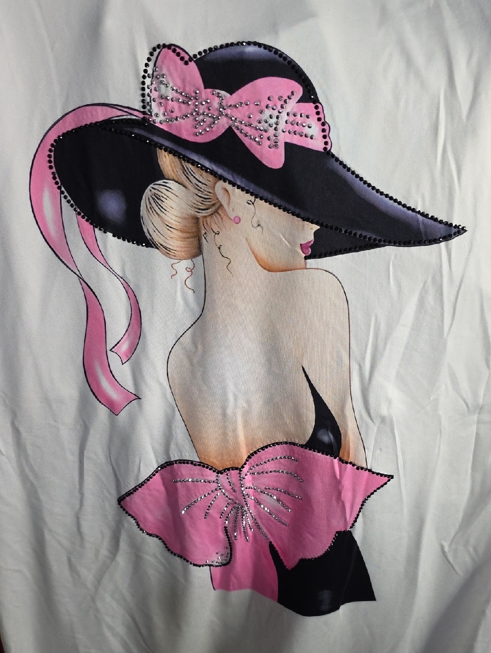 NWT LADY RHINESTONE ACCENT TEE